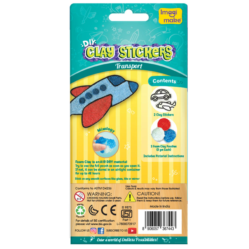 DIY Clay Stickers Transport