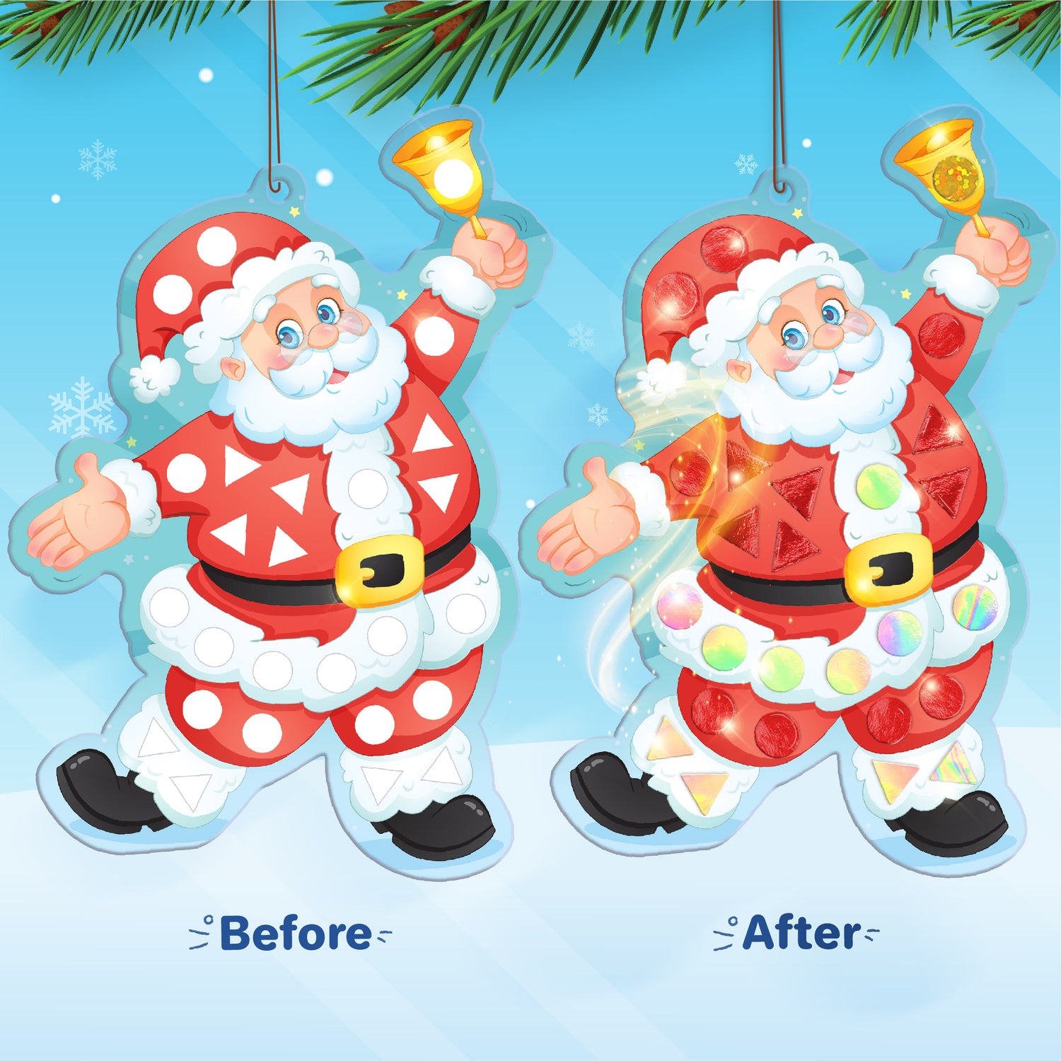 Santa Stickering activity for kids