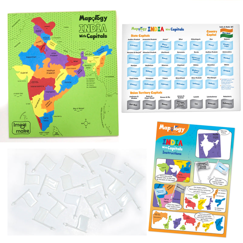 Imagimake Combo: Educational Puzzle & 5-in-1 Craft Kit