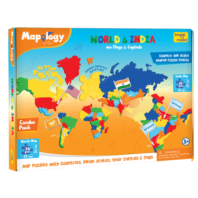 Imagimake Combo: Educational Puzzle & 5-in-1 Craft Kit