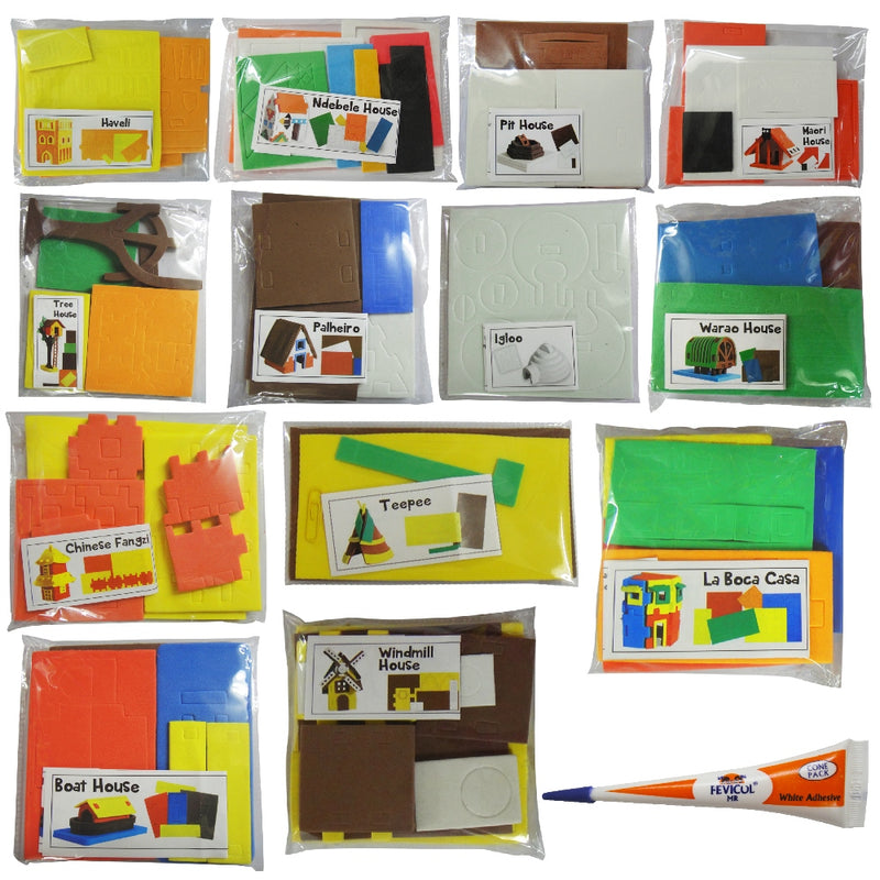 Mapology - World Map Puzzle with Houses Around the World