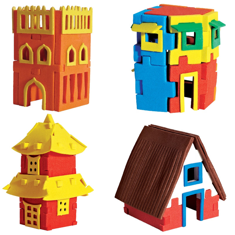 Mapology - World Map Puzzle with Houses Around the World