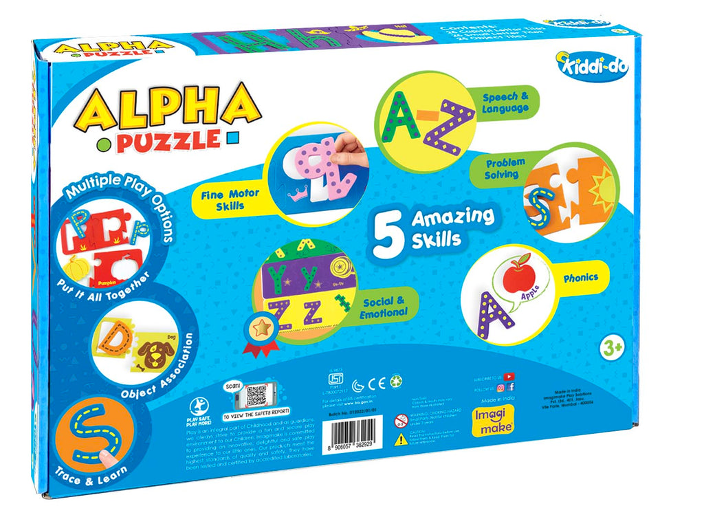Alpha Puzzles Alpha Puzzle- Self Correcting Puzzle to Learn Small & Capital Alphabets ...