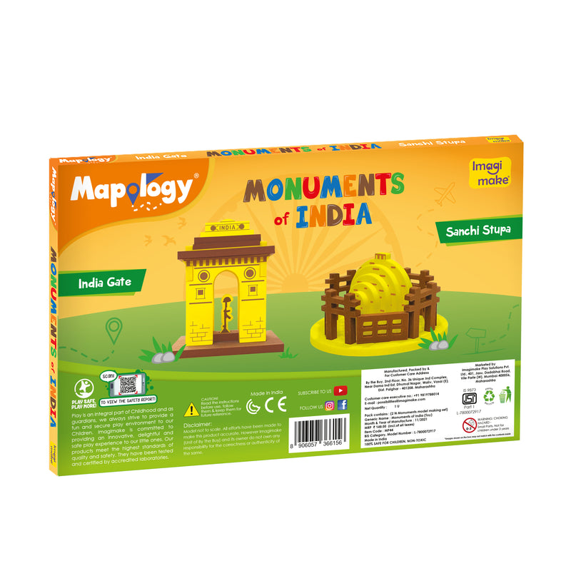 Mapology Monuments of India - Sanchi Stupa & India Gate