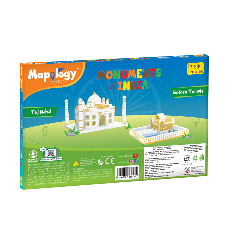Mapology Monuments of India - Taj Mahal & Golden Temple
