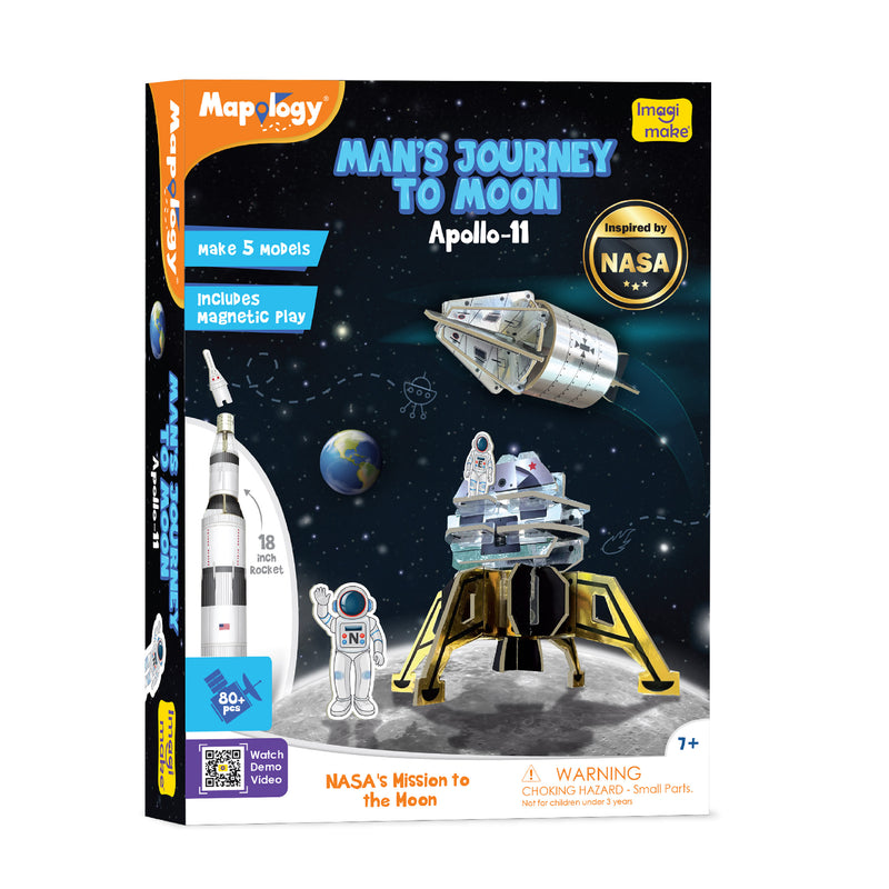 Mapology Man's Journey To Moon Apollo - 11