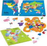Mapology - India & World Map with Monuments of the World