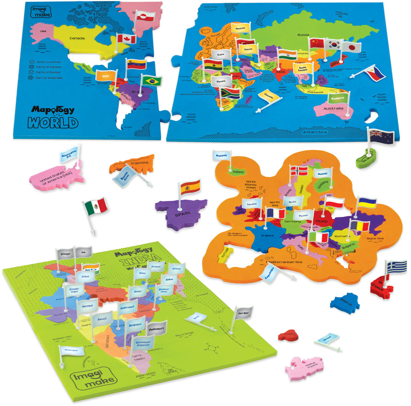 Imagimake Combo: Educational Puzzle & 5-in-1 Craft Kit