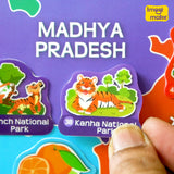 Mapology India Map Wall Chart with Reusable Stickers
