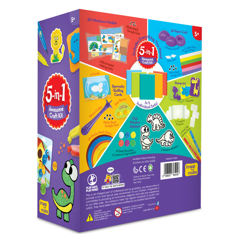 Imagimake Combo: Educational Puzzle & 5-in-1 Craft Kit