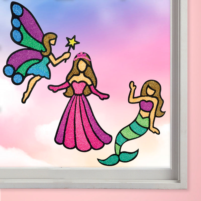 Imagimake Window Art for Kids - Suncatcher Kits for Kids - Arts and Crafts for Kids Ages 6-8 - Princess, Unicorn Toys - Gifts Fo