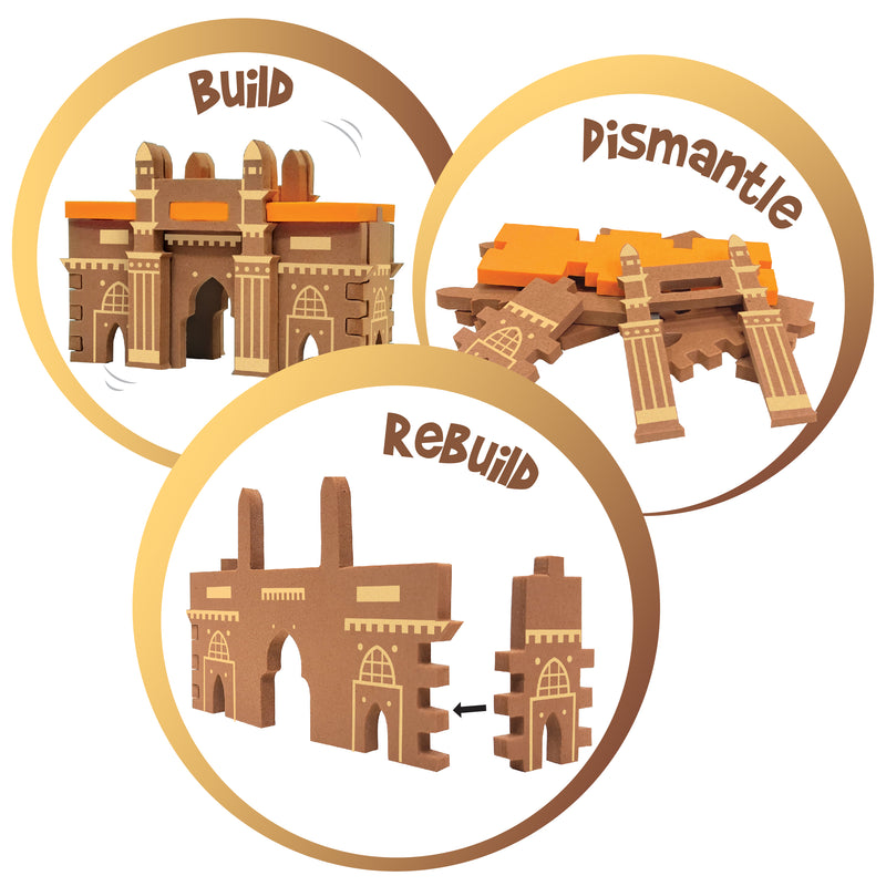 Mapology Monuments of India - Red Fort & Hawa Mahal