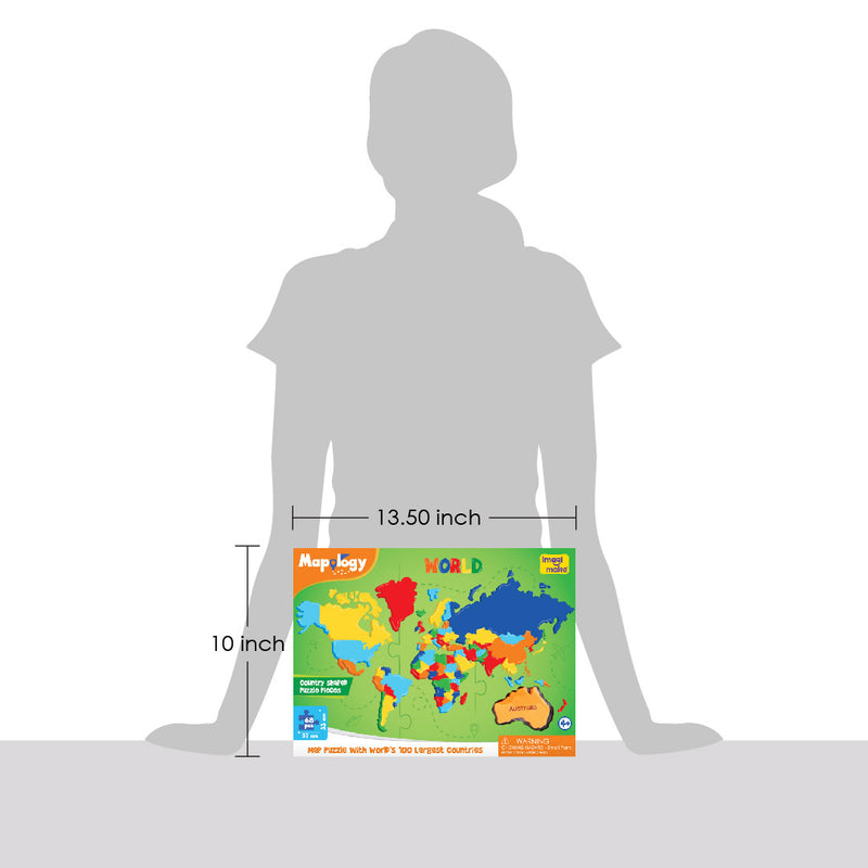 Mapology: Pack of 12 World Map Puzzle