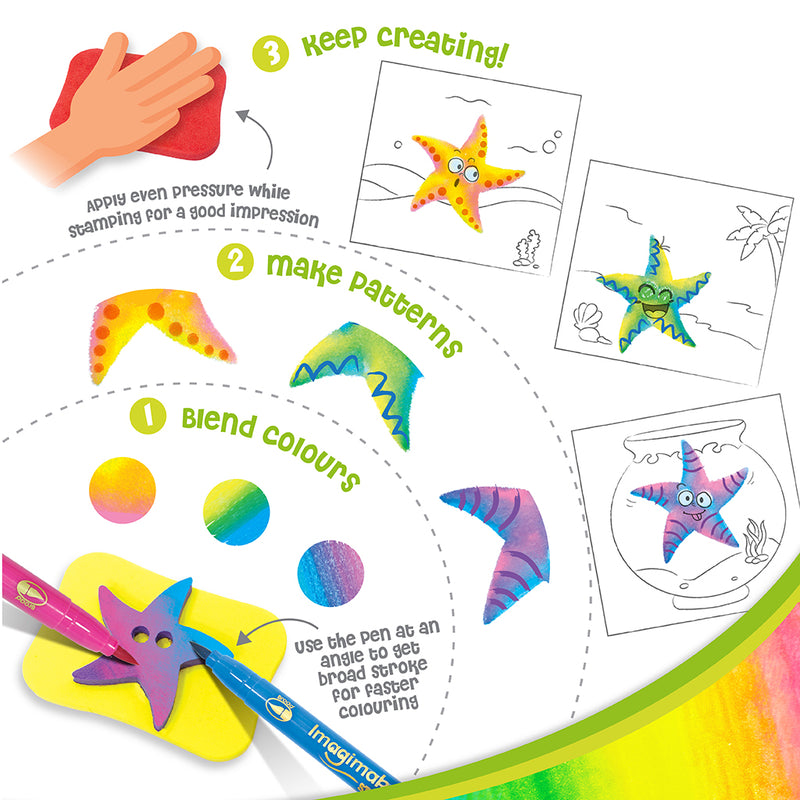 Imagimake Stamp Art - Garden - Stamps for Kids with Easy Blending Pens –  WoodArtSupply