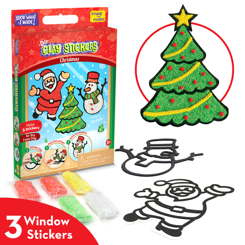 Clay Stickers - Christmas - Pack of 12