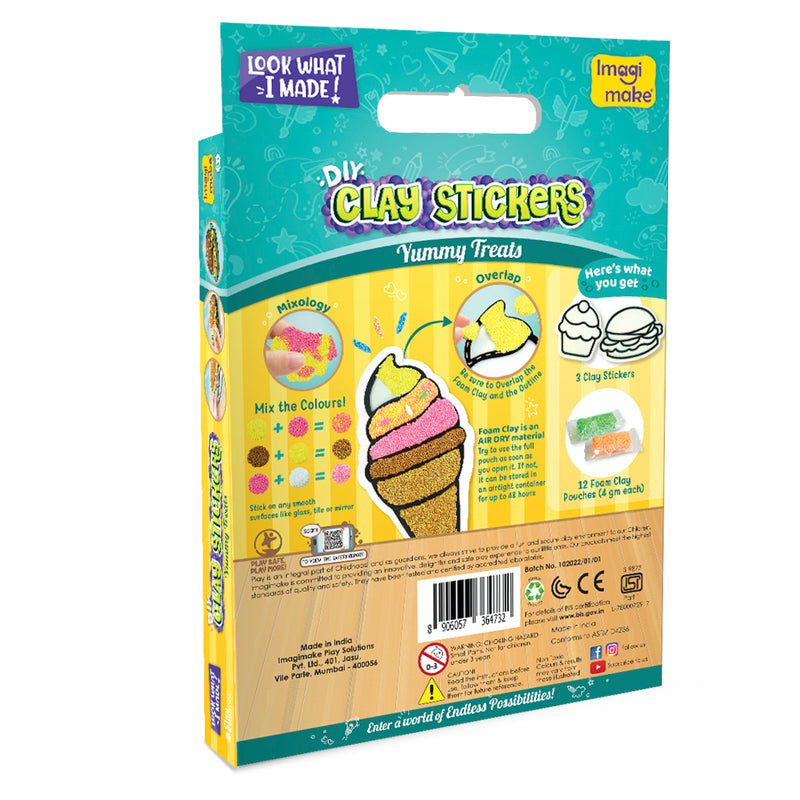 Window Art - Yummy Treats- Air Dry Clay- Craft Kit for 3 years and above –  Imagimake