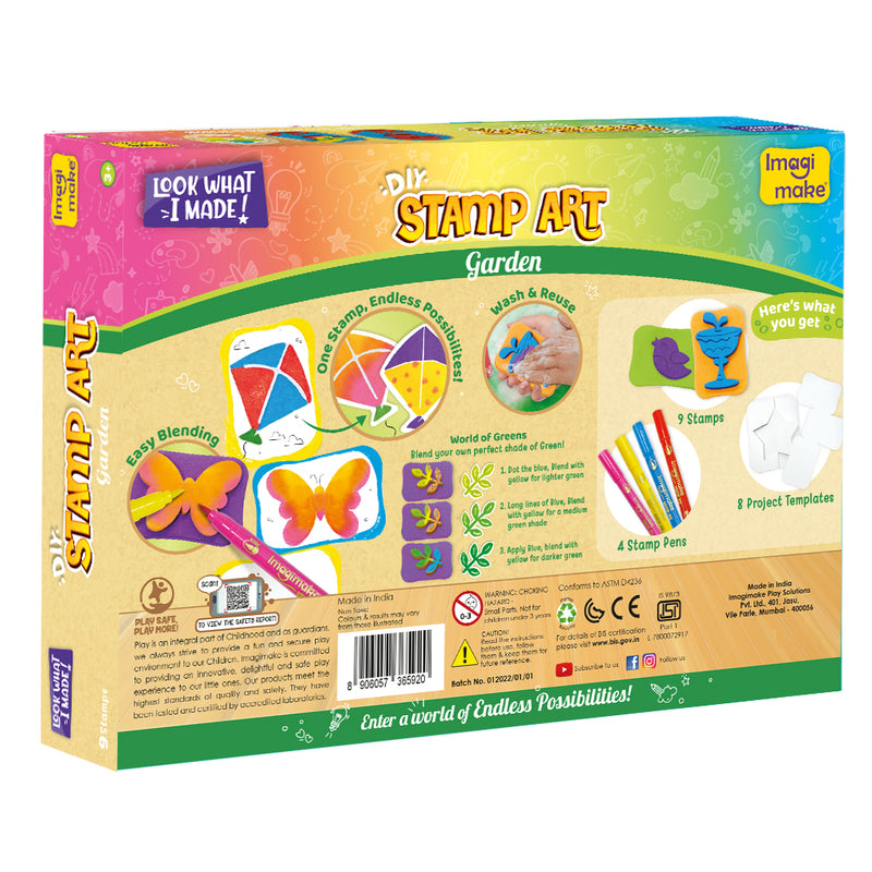 Imagimake Stamp Art - Garden - Stamps for Kids with Easy Blending Pens –  WoodArtSupply