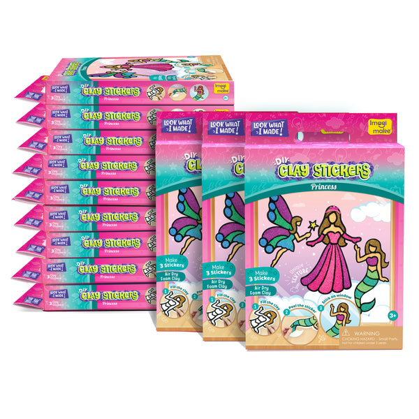 Clay Stickers - Princess - Pack of 12