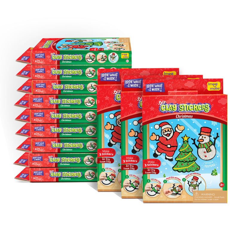 Clay Stickers - Christmas - Pack of 12