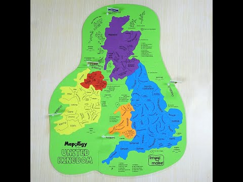 Mapology United Kingdom with Capitals