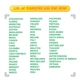 Scanable Countries